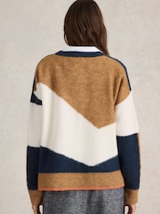 White Stuff Natural Cerie Chevron Jumper - Image 2 of 6