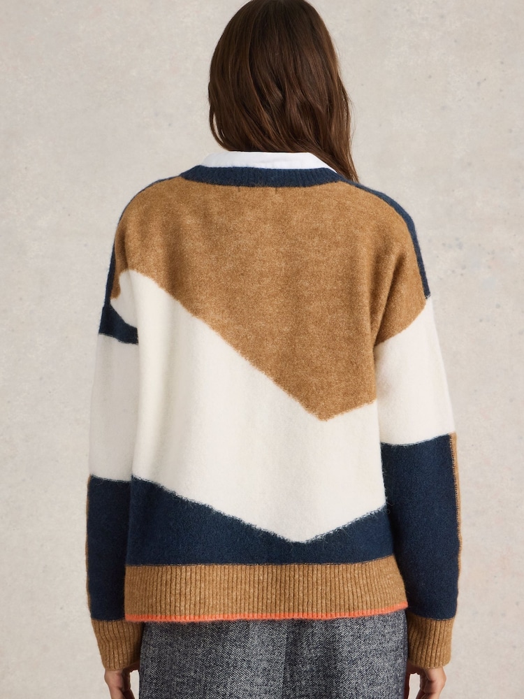 White Stuff Natural Cerie Chevron Jumper - Image 2 of 6