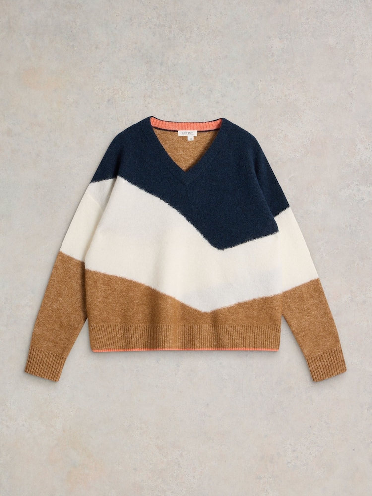 White Stuff Natural Cerie Chevron Jumper - Image 5 of 6