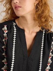 White Stuff Black June 100% Linen Dress - Image 4 of 6