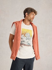White Stuff Lilypad Graphic 100% Cotton T-Shirt - Image 1 of 6
