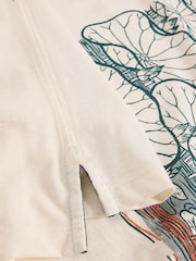 White Stuff Lilypad Graphic 100% Cotton T-Shirt - Image 6 of 6