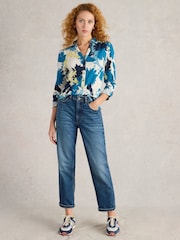 White Stuff White Annie Jersey 100% Cotton Shirt - Image 1 of 6