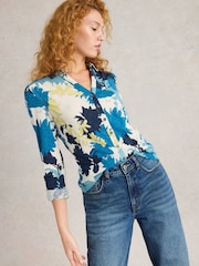 White Stuff White Annie Jersey 100% Cotton Shirt - Image 3 of 6