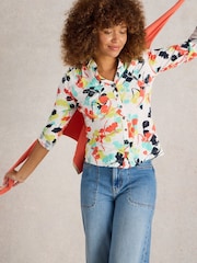 White Stuff White Annie Jersey 100% Cotton Shirt - Image 4 of 6