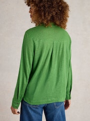 White Stuff Green Charlie 100% Linen Shirt - Image 2 of 6