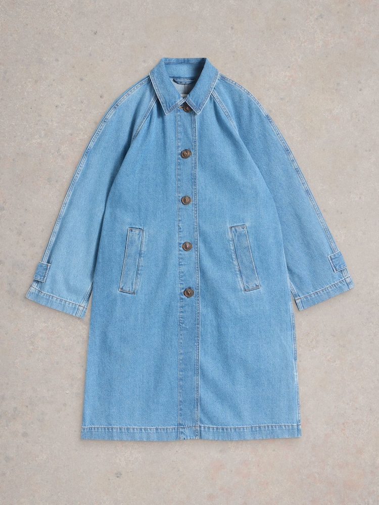 White Stuff Blue Oakleigh Denim Coat - Image 6 of 7