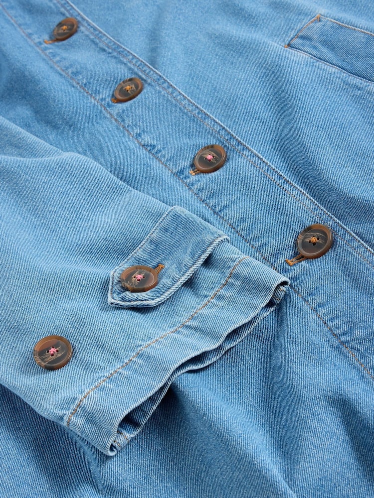 White Stuff Light Blue Oakleigh Denim Coat - Image 8 of 8