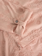 White Stuff Pink Annie Broderie Jersey 100% Cotton Shirt - Image 6 of 6