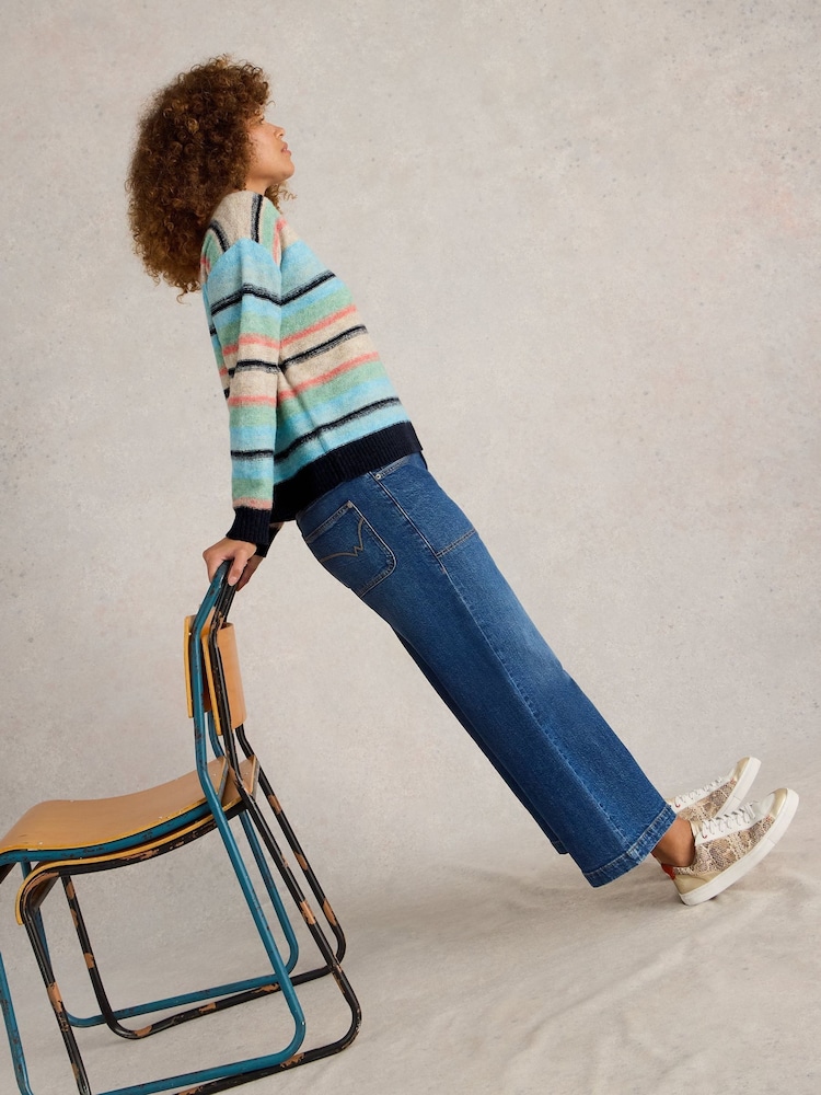White Stuff Blue Palermo Stripe Jumper - Image 3 of 6