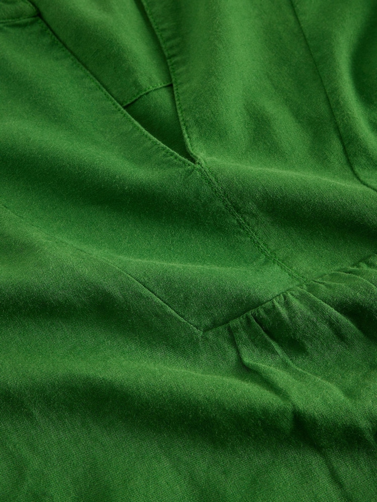 White Stuff Green Ash Linen Blend Top - Image 5 of 6