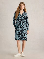 White Stuff Black June Jersey 100% Cotton Dress - Image 1 of 6