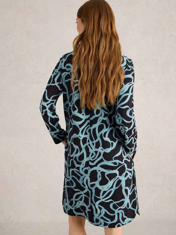 White Stuff Black June Jersey 100% Cotton Dress - Image 2 of 6