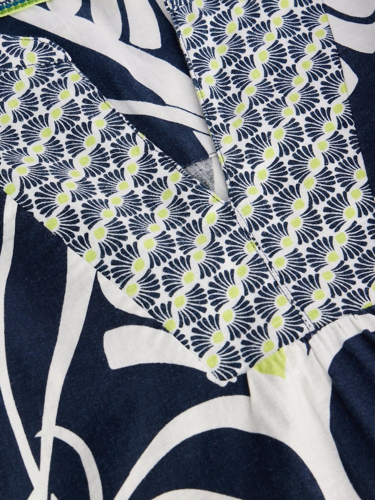 White Stuff Blue Ash Linen Blend Top - Image 6 of 6