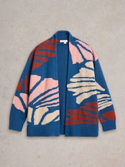 White Stuff Blue Louisa Longline Cardigan - Image 5 of 6