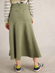 White Stuff Green Quinn Midi Skirt - Image 2 of 6