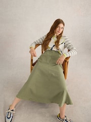 White Stuff Green Quinn Midi Skirt - Image 4 of 6