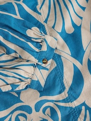 White Stuff Blue Marley Linen Blend Top - Image 6 of 6