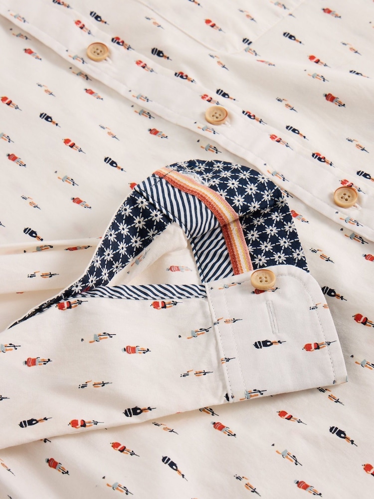 White Stuff White Cycling Printed Shirt - Image 6 of 6