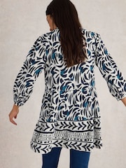 White Stuff Blue Marta 100% Cotton Tunic - Image 2 of 6