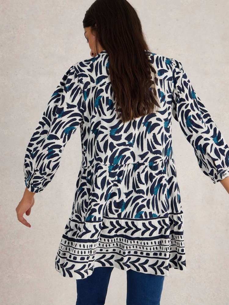White Stuff Blue Marta 100% Cotton Tunic - Image 2 of 6