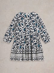 White Stuff Blue Marta 100% Cotton Tunic - Image 5 of 6