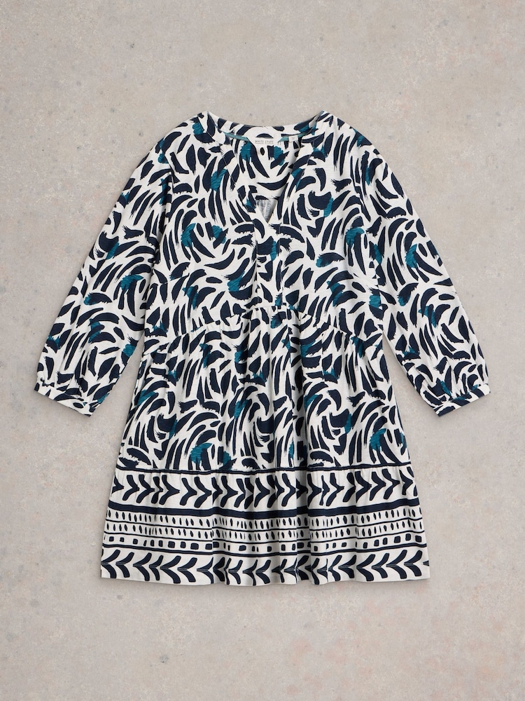 White Stuff Blue Marta 100% Cotton Tunic - Image 5 of 6