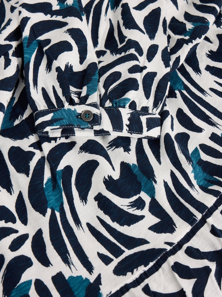 White Stuff Blue Marta 100% Cotton Tunic - Image 6 of 6