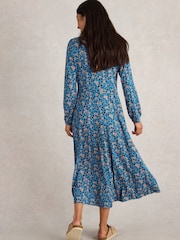 White Stuff Blue Megan Jersey Dress - Image 2 of 6