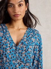 White Stuff Blue Megan Jersey Dress - Image 4 of 6