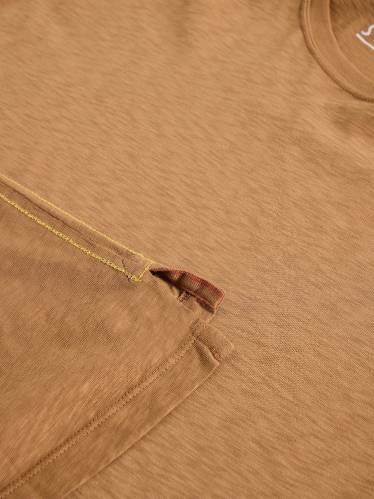 White Stuff Brown Abersoch Short Sleeve 100% Cotton T-Shirt - Image 6 of 6