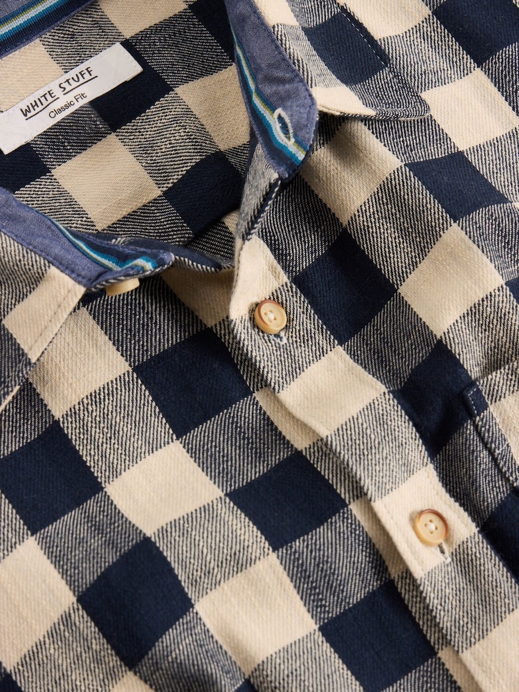 White Stuff Blue Buffalo Check Long Sleeve Shirt - Image 7 of 7