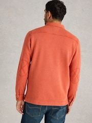 White Stuff Orange Brampton Collared 100% Cotton Sweatshirt - Image 3 of 6
