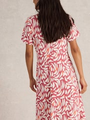 White Stuff Pink Rua Jersey Shirt Dress - Image 2 of 6