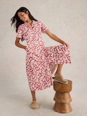 White Stuff Pink Rua Jersey Shirt Dress - Image 3 of 6