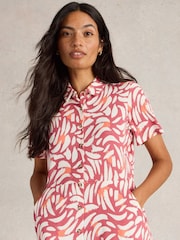 White Stuff Pink Rua Jersey Shirt Dress - Image 4 of 6