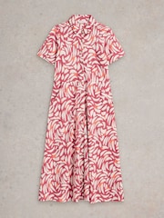 White Stuff Pink Rua Jersey Shirt Dress - Image 5 of 6