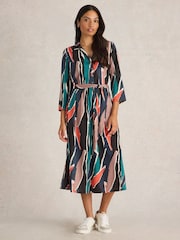 White Stuff Black Ava Jersey Shirt Dress - Image 1 of 6