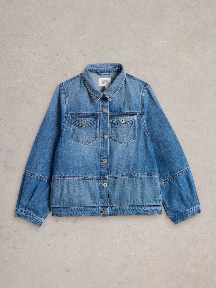 White Stuff Blue Camille Denim Jacket - Image 5 of 6