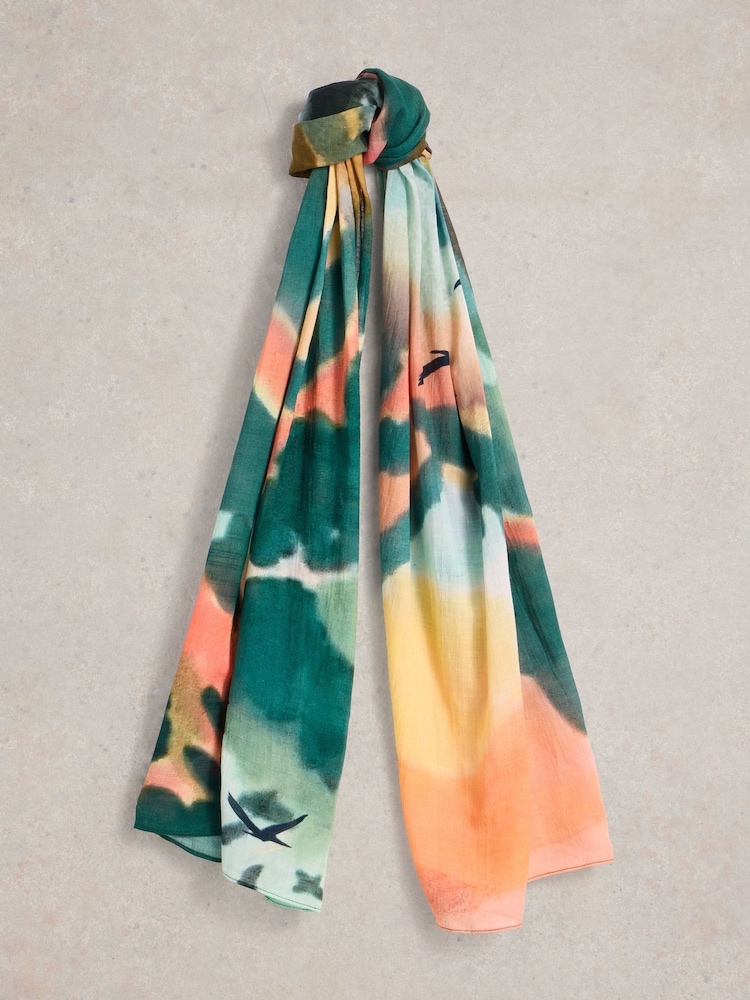 White Stuff Green Canyon Sunrise Scarf - Image 1 of 3 White Stuff Green Canyon Sunrise Scarf - Image 1 of 3
