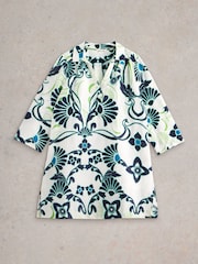 White Stuff White Blake 100% Linen Tunic - Image 5 of 6