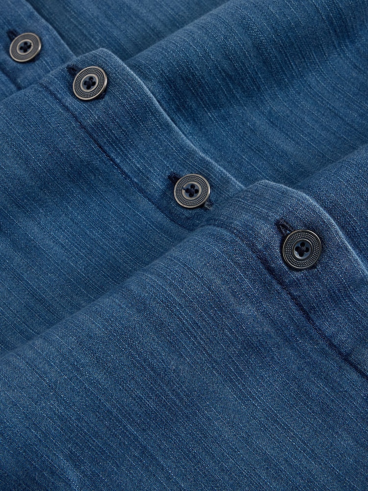 White Stuff Blue Heather Denim Midi Skirt - Image 7 of 7