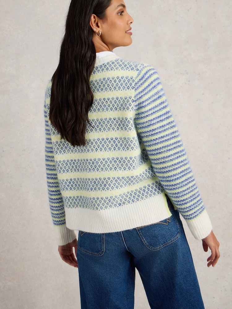 White Stuff Blue Sammy Stripe Jumper - Image 2 of 6
