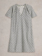 White Stuff White Lindsay Linen Blend Dress - Image 5 of 6