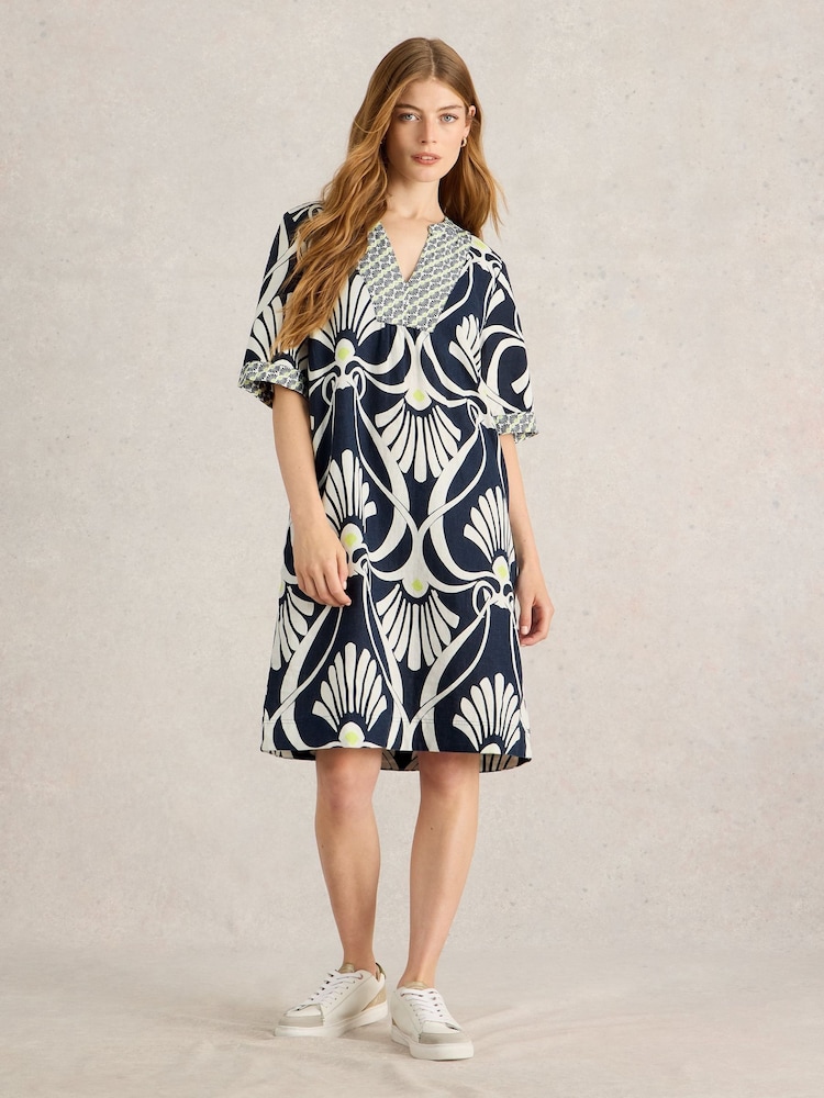 White Stuff Blue Ash 100% Linen Dress - Image 1 of 6 White Stuff Blue Ash 100% Linen Dress - Image 1 of 6