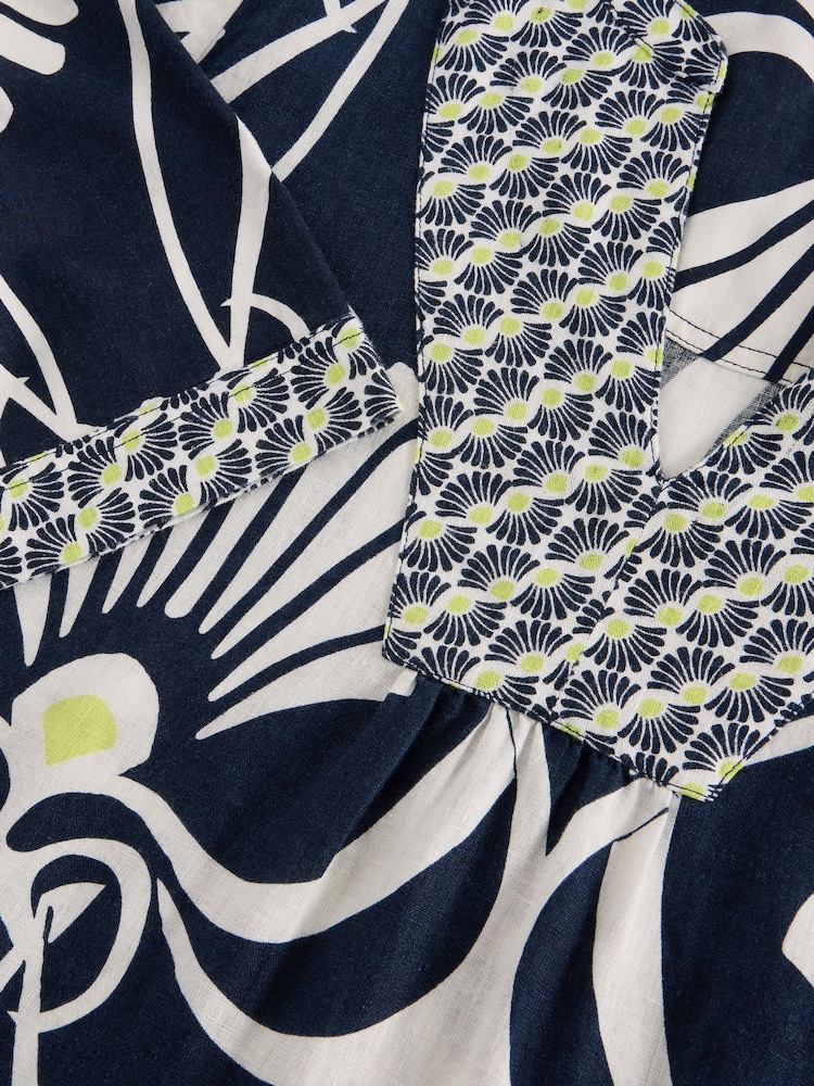 White Stuff Blue Ash 100% Linen Dress - Image 6 of 6