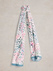 White Stuff White Firework Print Scarf - Image 2 of 3