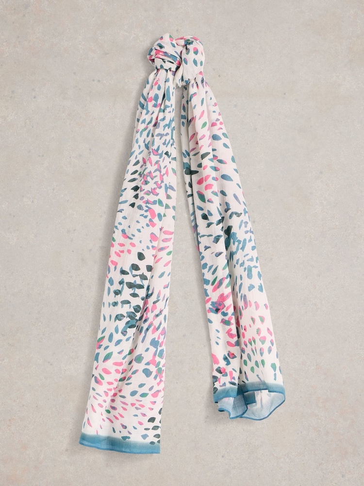 White Stuff White Firework Print Scarf - Image 2 of 3