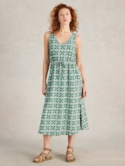 White Stuff Blue Heidi Jersey 100% Cotton Dress - Image 1 of 6