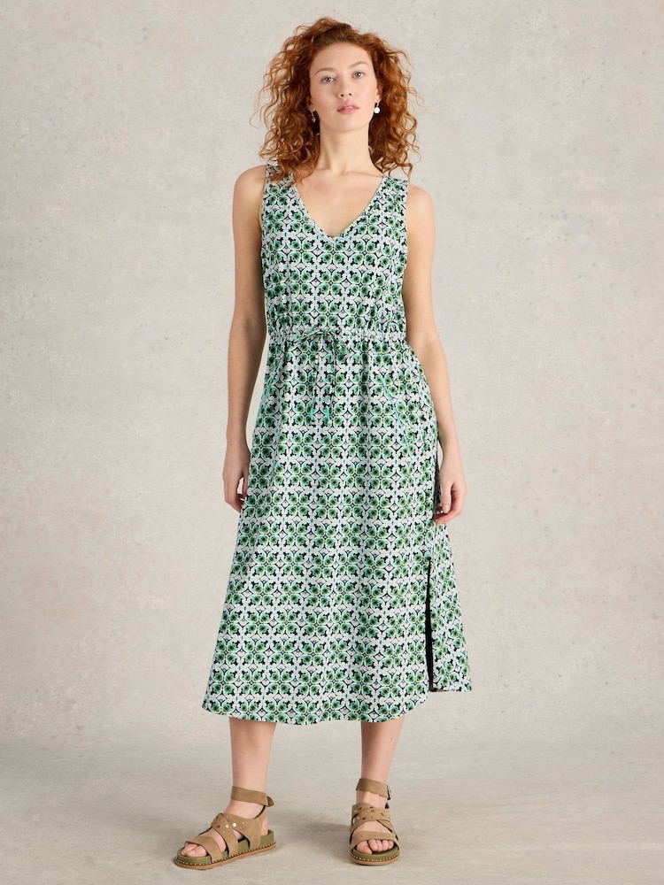 White Stuff Blue Heidi Jersey 100% Cotton Dress - Image 1 of 6